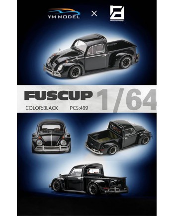 (預訂 Pre-order) YM model x Rob3rt Desig 1/64 Beetle pickup FuScup black (Resin car model) 限量499台