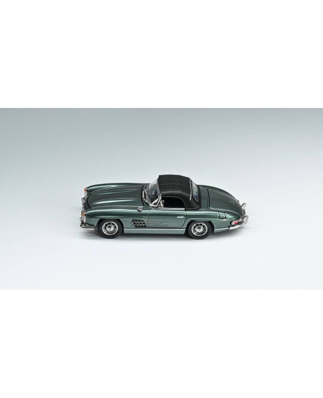 (預訂 Pre-order) GFCC  1/64 Benz 300SL (Diecast car model) 金屬綠/軟頂