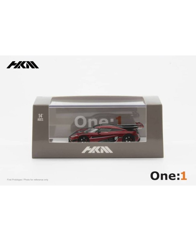 (預訂 Pre-order) HKM 1:64 Koenigsegg Agera One:1 (Diecast car model) Dual Carbon 限量699台 Red 紅色