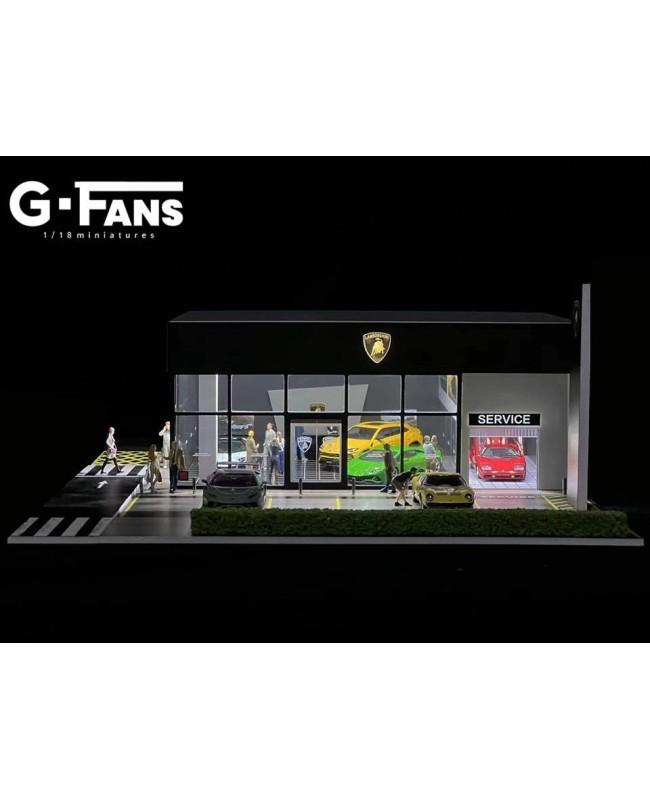 (預訂 Pre-order) GFANS 1/64 Lamborghini Dealership with service center (不連圖中小車及人偶) 限量200套