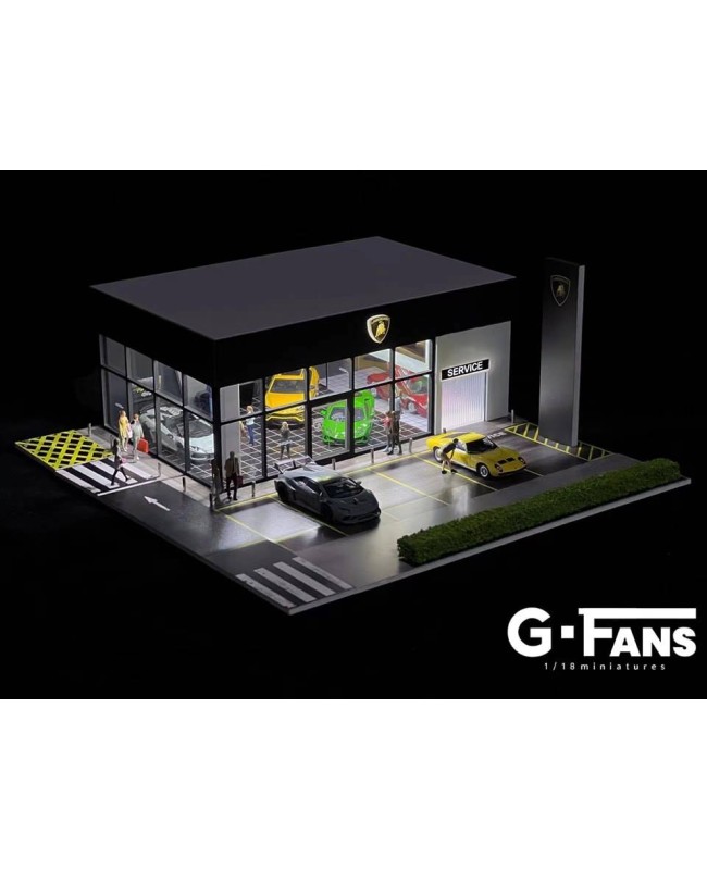 (預訂 Pre-order) GFANS 1/64 Lamborghini Dealership with service center (不連圖中小車及人偶) 限量200套