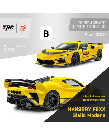 (預訂 Pre-order) DCM & TPC 1/64 Mansory SF90 F9XX (Diecast car model) 限量500台 硬頂黃色