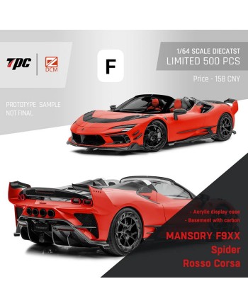 (預訂 Pre-order) DCM & TPC 1/64 Mansory SF90 F9XX (Diecast car model) 限量500台 敞篷紅色