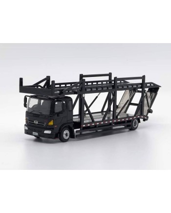 (預訂 Pre-order) Unique Model × Tiny  1:64 Hino 500 (HINO Ranger) double-decker bridge transport vehicle (Diecast car model) Black
