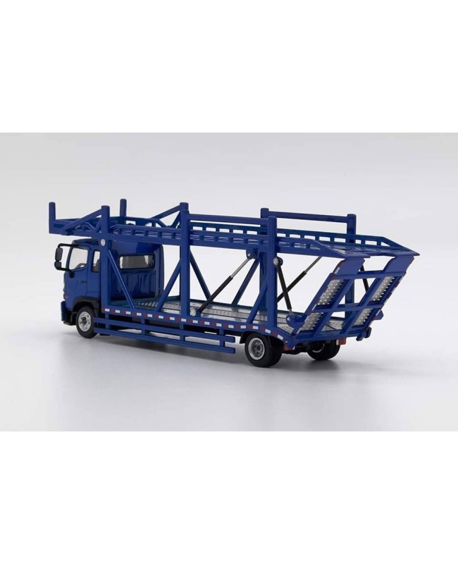 (預訂 Pre-order) Unique Model × Tiny  1:64 Hino 500 (HINO Ranger) double-decker bridge transport vehicle (Diecast car model) Blue