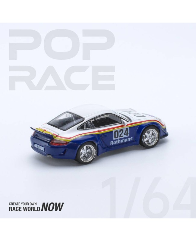 (預訂 Pre-order) POPRACE 1/64 PR640028 1/64 RWB 997 RED BLUE Rothmans #024 (Diecast car model)