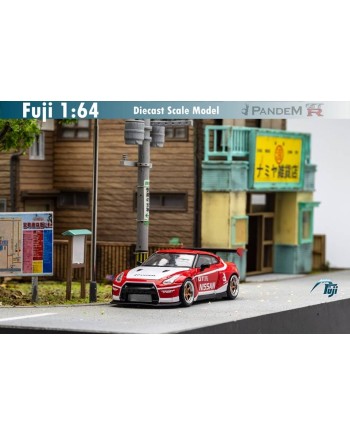 (預訂 Pre-order) Fuji 1:64 Pandem GT-R R35 Rocket Bunny (Diecast car model) 限量599台 Red White 紅白