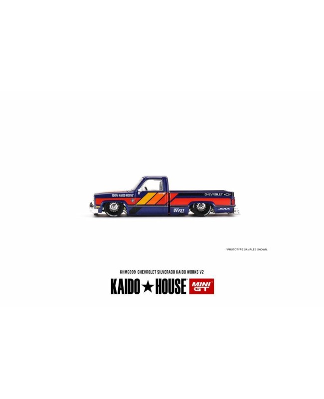 (預訂 Pre-order) KaidoHouse x MINI GT KHMG099 Chevrolet Silverado KAIDO WORKS V2 (Diecast car model)