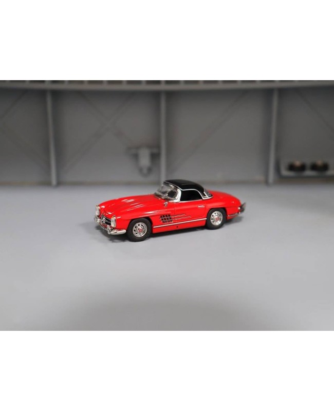 (預訂 Pre-order) DCM 1/64 Mercedes Benz 300SL convertible (Diecast car model) 紅色+黑內飾