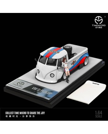 (預訂 Pre-order) TimeMicro 1/64 VW T1 pickup (Diecast car model) Martini 人偶版 (限量999台)