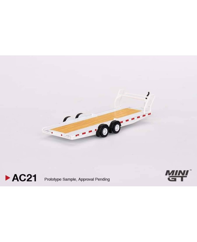 (預訂 Pre-order) MINI GT 1/64 MGTAC21 Car Hauler Trailer White (Diecast car model)