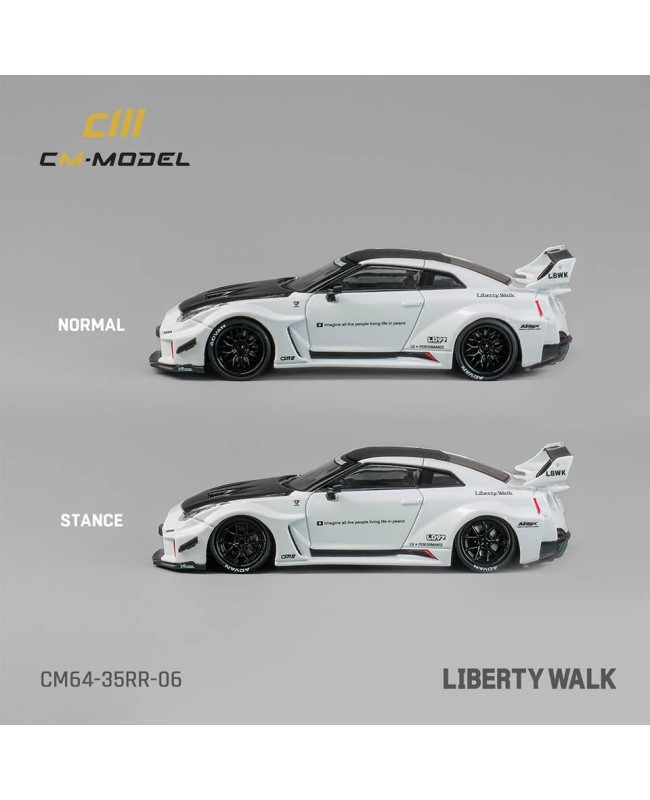 (預訂 Pre-order) CM model 1/64 Nissan LBWK 35GT-RR White carbon fiber CM64-35RR-06 (Diecast car model)