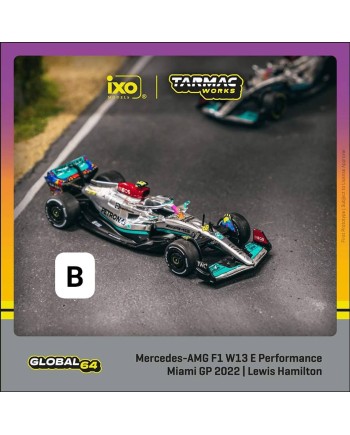 (預訂 Pre-order) Tarmac Works 1/64 Mercedes-AMG F1 W13 E Performance Miami Grand Prix 2022 (T64G-F044-LH2) (Diecast car model)