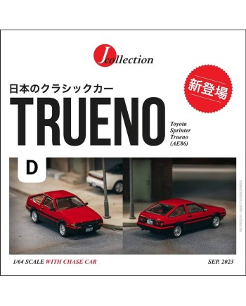 (預訂 Pre-order) Tarmac Works 1/64 Toyota Sprinter Trueno (AE86) Red/Black (JC64-001-RD) (Diecast car model)