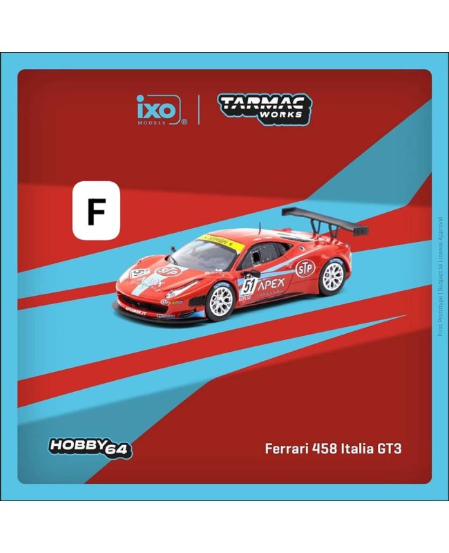 (預訂 Pre-order) Tarmac Works 1/64 Ferrari 458 Italia GT3 FIA GT3 Europe 2011 (T64-073-11FGE51) (Diecast car model)