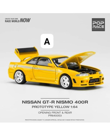 (預訂 Pre-order) Poprace 1:64 Nissan GT-R Nismo 400R - Prototype Yellow PR640053 (Diecast car model)