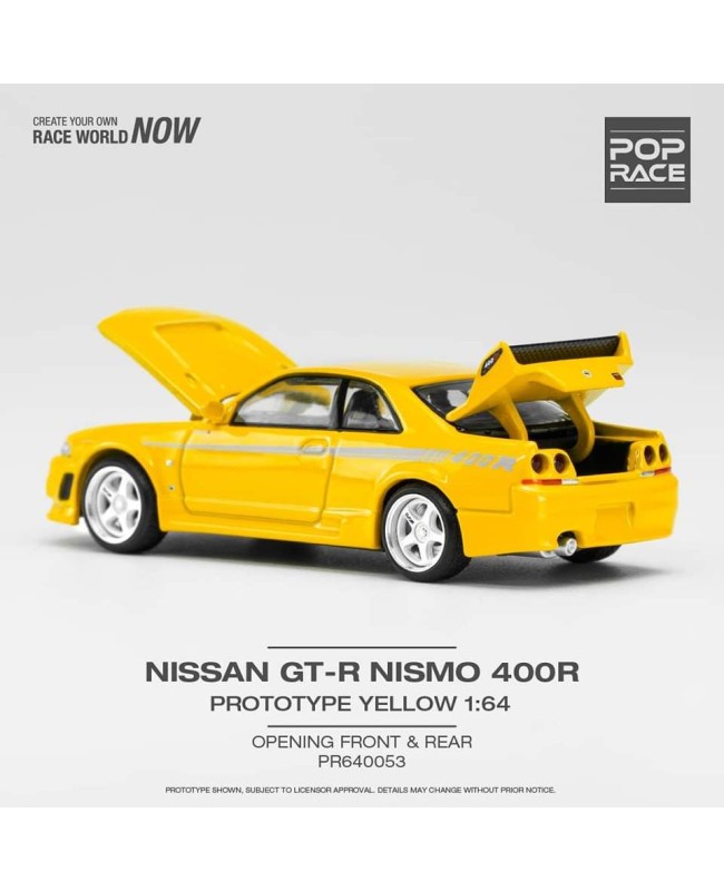(預訂 Pre-order) Poprace 1:64 Nissan GT-R Nismo 400R - Prototype Yellow PR640053 (Diecast car model)
