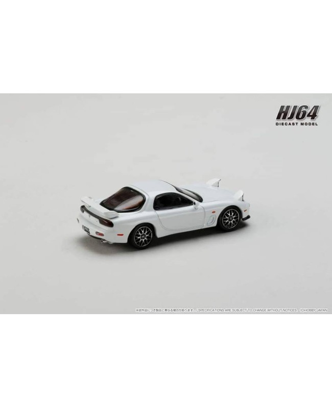 (預訂 Pre-order) Hobby Japan 1/64 Efini RX-7 (FD3S) TYPE RS CUSTOMIZED VERSION HJ644007CW : PURE WHITE (Diecast car model)