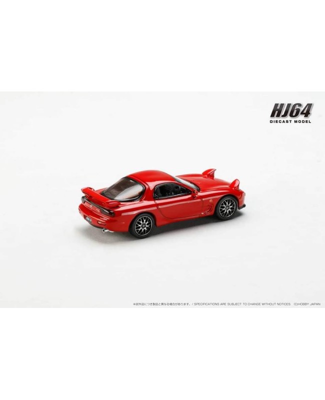 (預訂 Pre-order) Hobby Japan 1/64 Efini RX-7 (FD3S) TYPE RS CUSTOMIZED VERSION HJ644007CR : VINTAGE RED (Diecast car model)