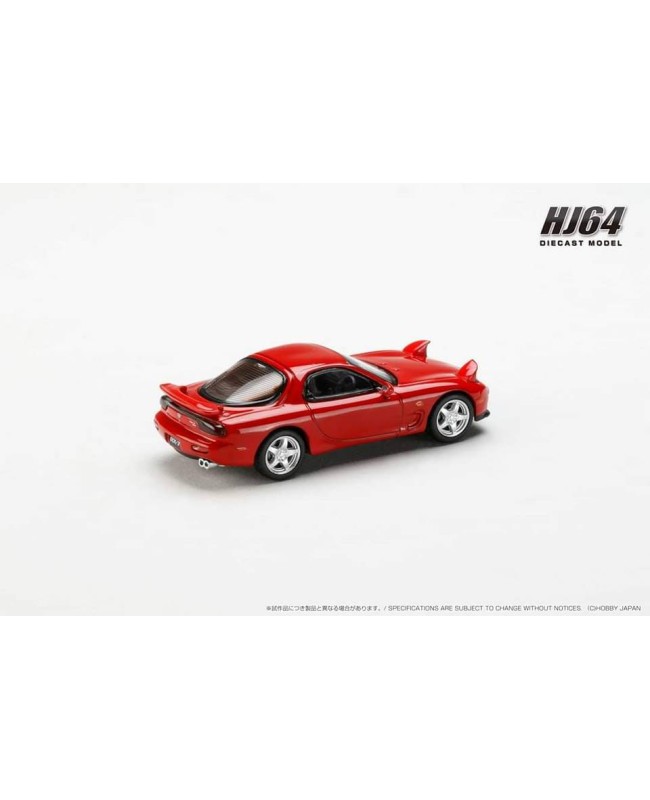 (預訂 Pre-order) Hobby Japan 1/64 Efini RX-7 (FD3S) TYPE RS HJ644007AR : VINTAGE RED (Diecast car model)