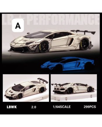 (預訂 Pre-order) LBWK 1/64 Lamborghini Aventador 2.0 (Resin car model) 限量299台 爆裂紋/夜光藍