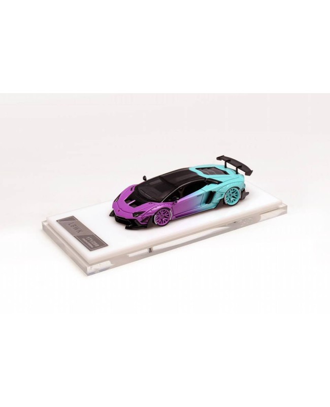(預訂 Pre-order) LBWK 1/64 Lamborghini Aventador 2.0 (Resin car model) 限量299台 藍紫漸變色