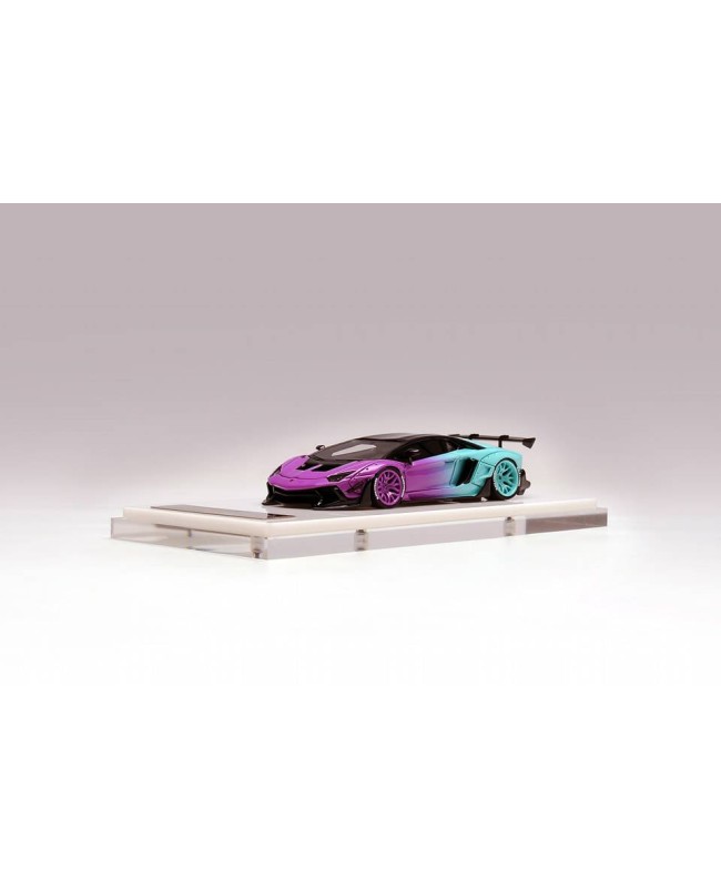 (預訂 Pre-order) LBWK 1/64 Lamborghini Aventador 2.0 (Resin car model) 限量299台 藍紫漸變色