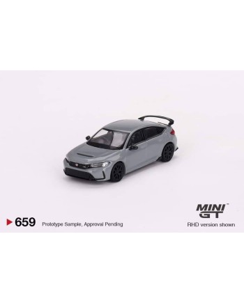(預訂 Pre-order) MINI GT 1/64 MGT00659-R Honda Civic Type R Sonic Gray Pearl 2023 RHD (Diecast car model)