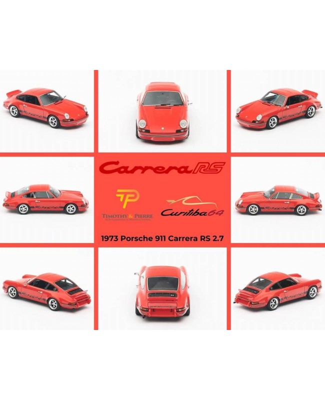 (預訂 Pre-order) Timothy & Pierre x Curitiba64 1/64  1973 Porsche 911 Carrera RS 2.7 (Resin car model) 限量500台 India Red