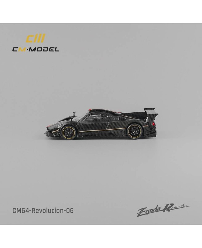 (預訂 Pre-order) CM model 1/64 Pagani Zonda Revolucion Black Full Carbon CM64-Revolucion-06 (Diecast car model)