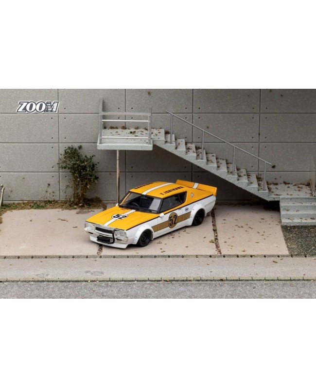 (預訂 Pre-order) Zoom 1:64 Skyline GT-R KPGC110 Kenmary Works LB (Diecast car model) 黃 #52