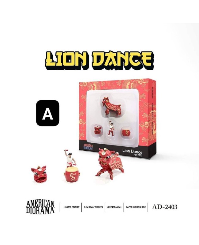 (預訂 Pre-order) American Diorama 1:64 Diecast Figure Dragon Dance 舞龍 AD-2403