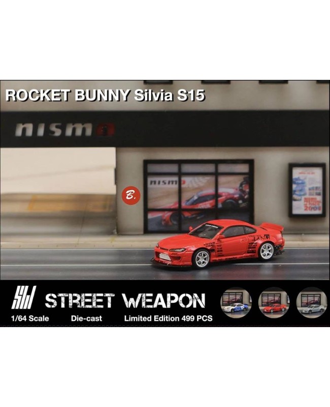 (預訂 Pre-order) SW 1/64 ROCKET BUNNY  S15 RED (Diecast car model) 限量499台