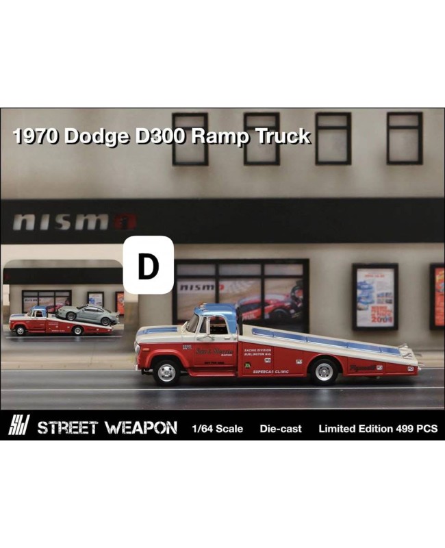 (預訂 Pre-order) SW 1/64 1970 Dodge D-300 Ramp Truck (Diecast car model) 限量499台