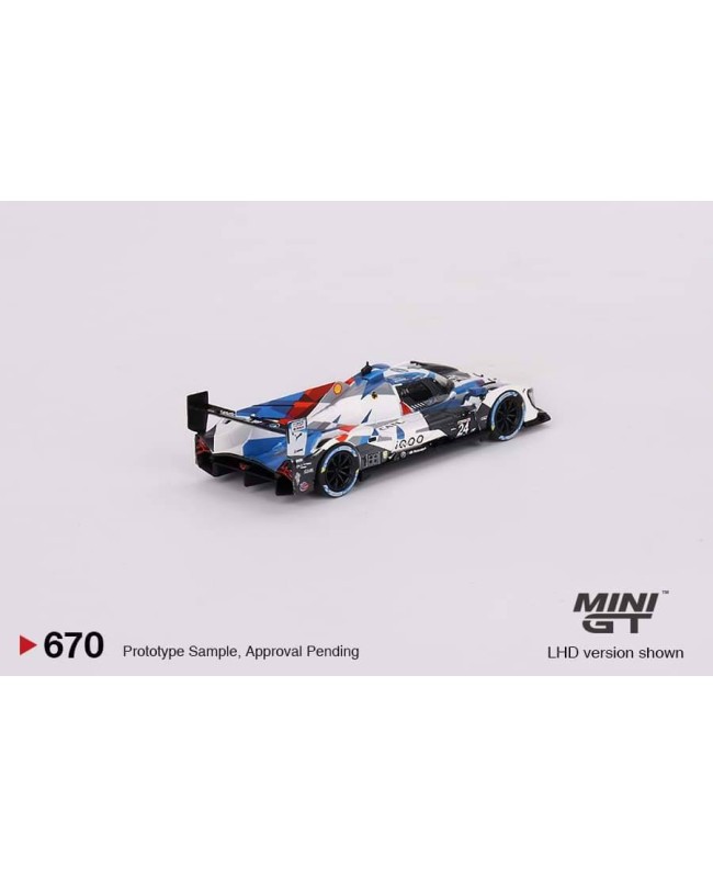 (預訂 Pre-order) MINI GT 1/64 MGT00670-L BMW M Hybrid V8 GTP No.24 BMW M Team RLL 2023 IMSA Daytona 24 Hrs (Diecast car model)