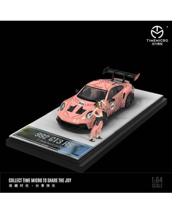(預訂 Pre-order) TimeMicro 1/64  992 GT3 RS (Diecast car model) Pink pig 人偶版 TM644604-1