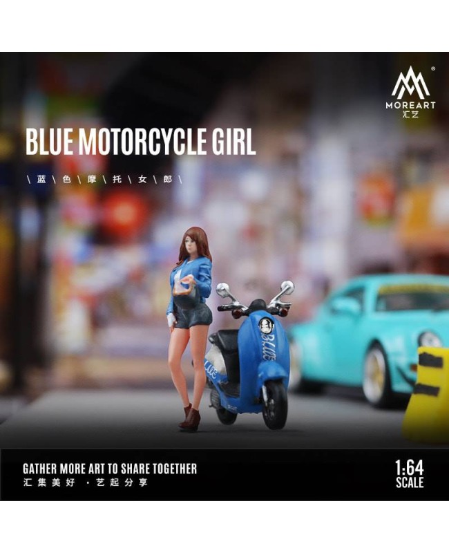 (預訂 Pre-order) MoreArt 1/64 BLUE MOTORCYCLE GIRL