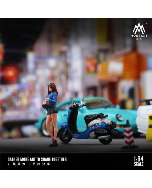 (預訂 Pre-order) MoreArt 1/64 BLUE MOTORCYCLE GIRL