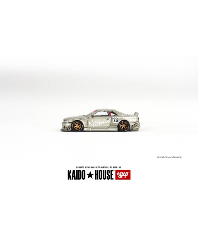 (預訂 Pre-order) KaidoHouse x MINI GT KHMG103 Nissan Skyline GT-R (R34) Kaido Works V4 (Diecast car model)