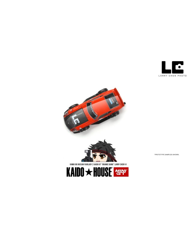(預訂 Pre-order) KaidoHouse x MINI GT KHMG100 Nissan Fairlady Z Kaido GT 'ORANGE BANG' Larry Chen V1 (Diecast car model)