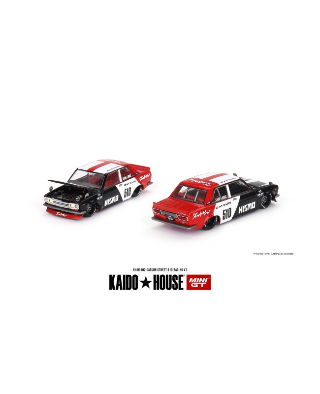 (預訂 Pre-order) KaidoHouse x MINI GT KHMG102 Datsun Street 510 Racing V1 (Diecast car model)