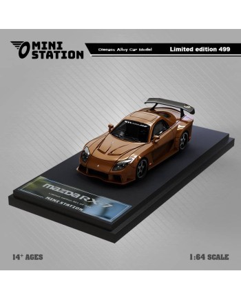 (預訂 Pre-order) Mini Station 1:64 RX7 Veilside Metallic Brown (Diecast car model) 普通版