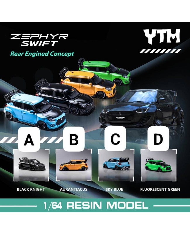 (預訂 Pre-order) YTM 1/64 Swift 3rd generation Zephyr modified version (Resin car model) 限量299台 Green 熒光綠