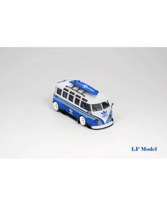 (預訂 Pre-order) LF Model 1/64 VW T1 van Kombi (Diecast car model) 限量500台 White Blue Sport