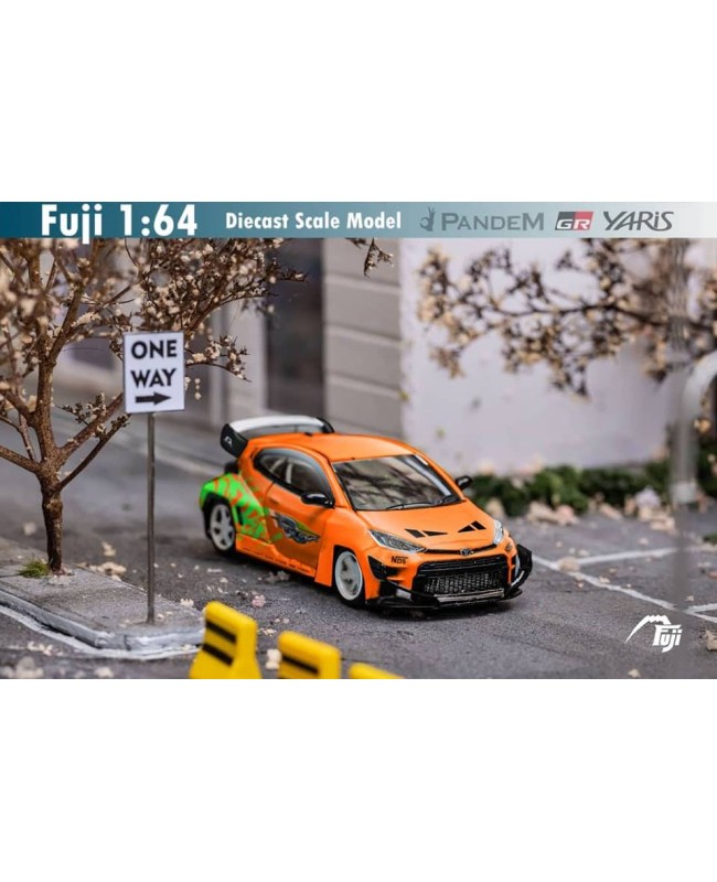 (預訂 Pre-order) Fuji 1:64 GR Yaris Pandem Rocket Bunny hot hatch (Diecast car model) FNF Orange