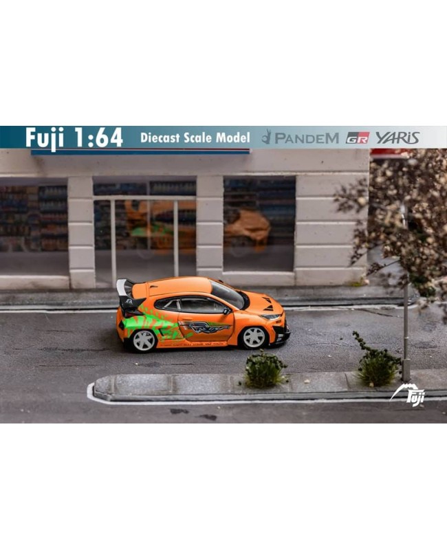 (預訂 Pre-order) Fuji 1:64 GR Yaris Pandem Rocket Bunny hot hatch (Diecast car model) FNF Orange
