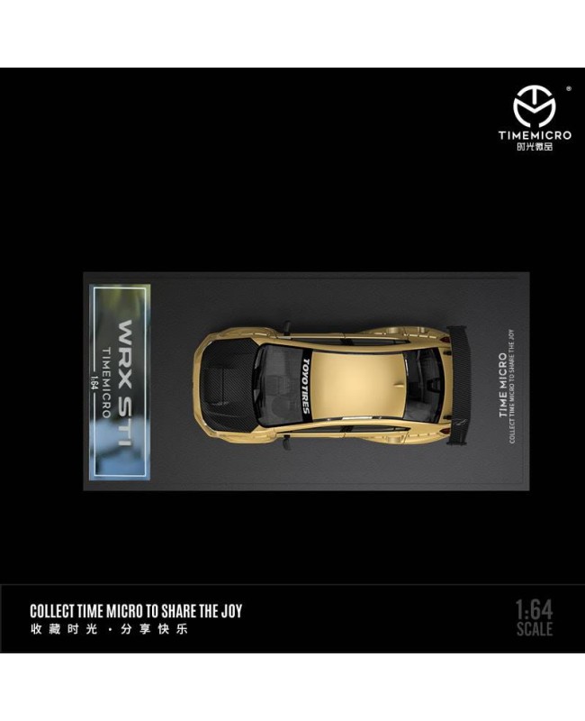 (預訂 Pre-order) TimeMicro 1/64 Subaru WRX STi (Diecast car model) Gold Carbon Cover 普通版 TM645411