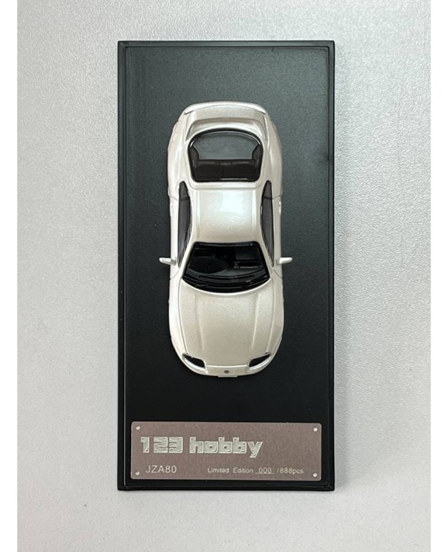 (預訂 Pre-order) 123 Hobby 1/64 JZA80 (Diecast car model) 限量888台 Pearl White