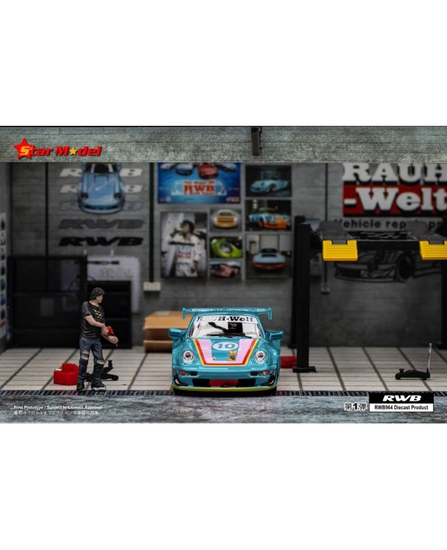 (預訂 Pre-order) Star Model 1/64 Rauh-Welt RWB964 GT Wing (Diecast car model) 綠普通版