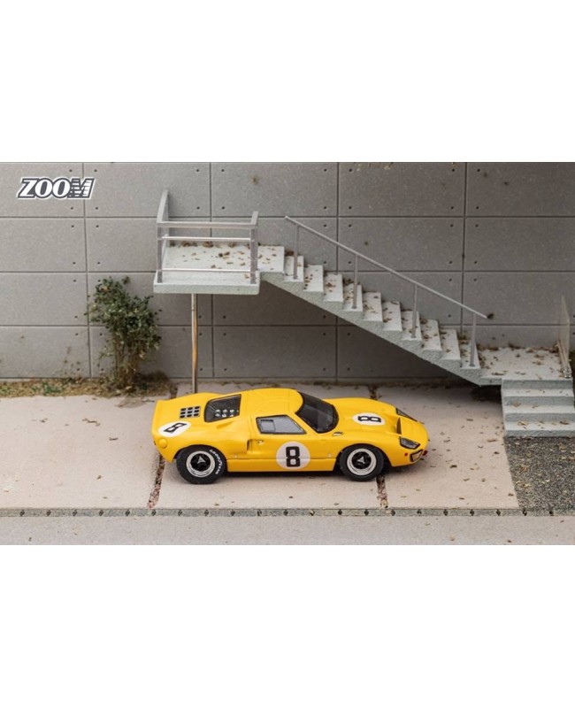 (預訂 Pre-order) Zoom 1/64 Ford GT40 Mk1 (Diecast car model) Yellow #8